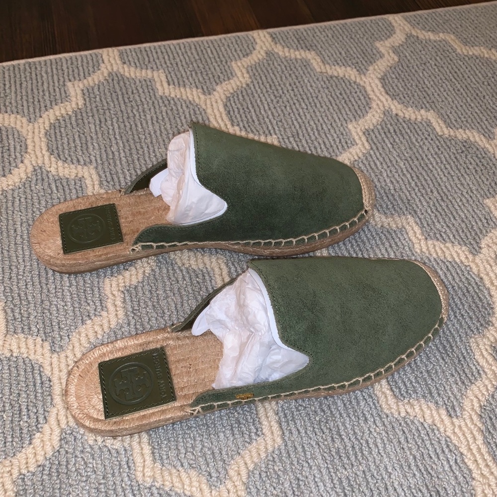 Tory Burch Max Suede Espadrille Mules
